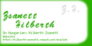 zsanett hilberth business card